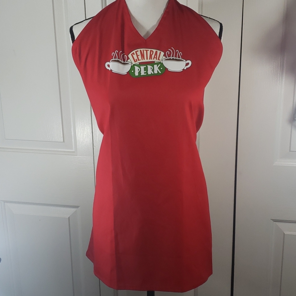 Friends Central Perk Red V-Neck Apron